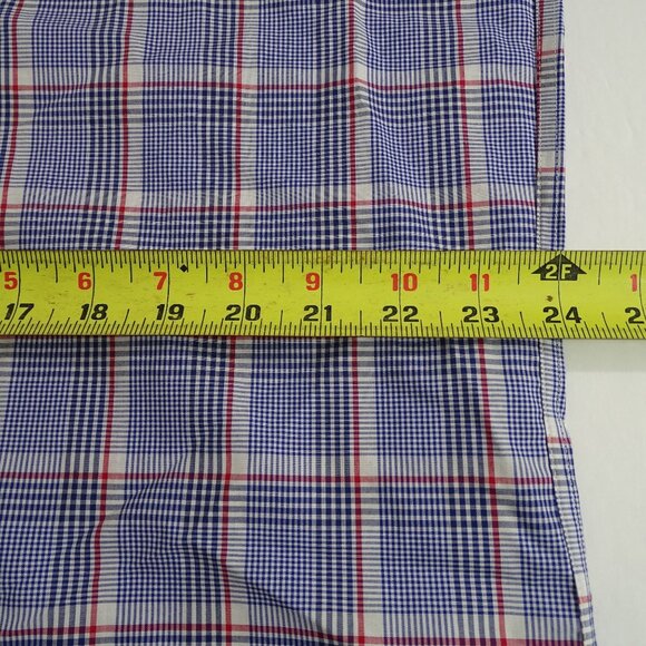 Tommy Hilfiger Regular Non Iron Blue Plaid Button Up Shirt Men Size 16.5 32 33 - Picture 9 of 12